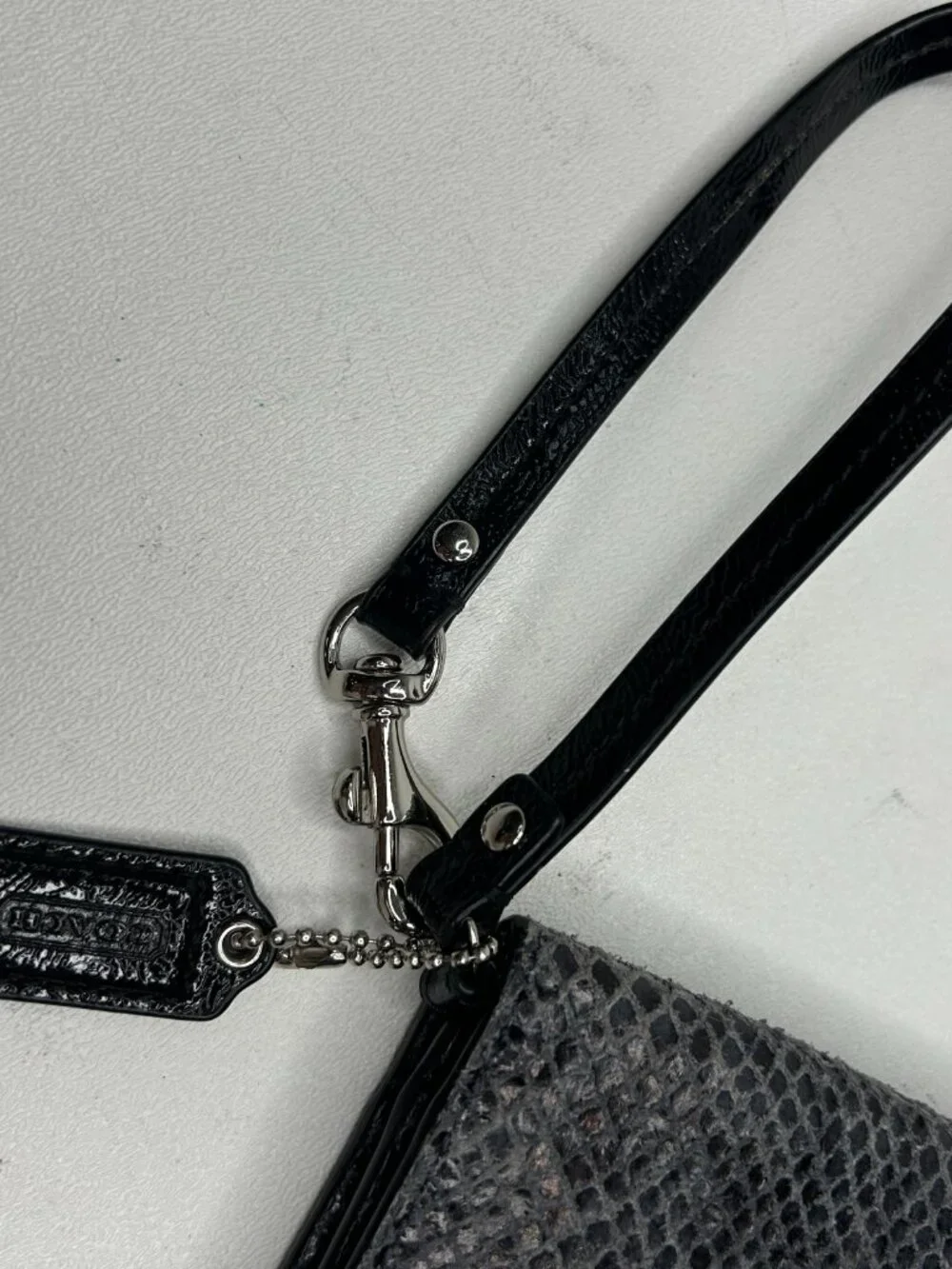 COACH 1941 Genuine Grey Snakeskin Leather Wallet/ Clutch/Phone